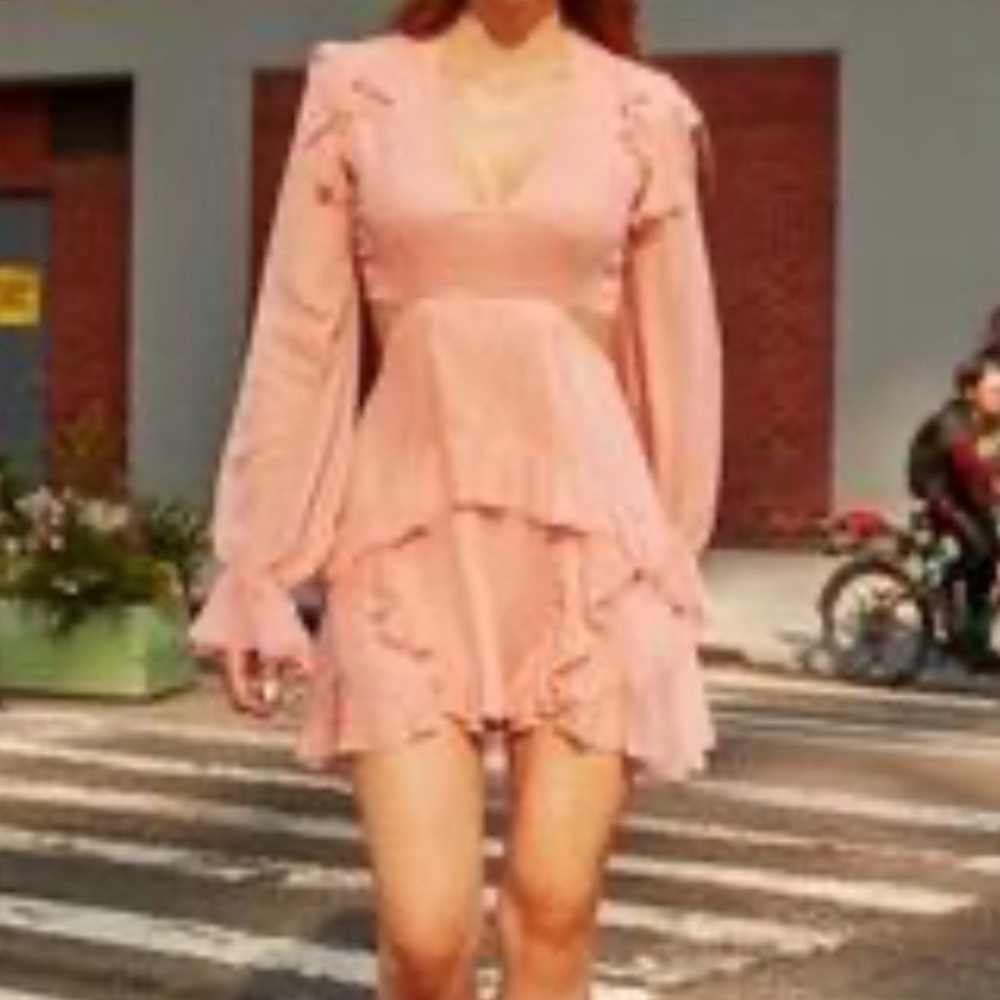 Angelance New York Boutique Chiffon Silk Dress NWOT Short Mini Dress